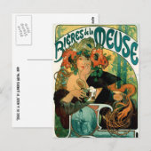 Postkarte: Mucha - Bieres de la Meuse Postkarte (Vorne/Hinten)