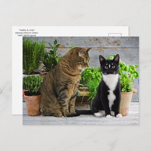 Postkarte "Muffin & Kells" (Vorne/Hinten)