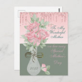 Postkarte, Muttertag Personalisierte Rose Postkarte (Vorne/Hinten)