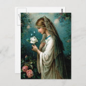 Postkarte: Mystische Rose Postkarte (Vorne/Hinten)