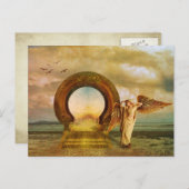 Postkarte nach Indien (Vorne/Hinten)