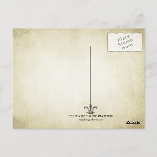 Postkarte nach Indien (Rückseite)