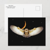 Postkarte "Nachtflug" (Vorne/Hinten)