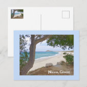 Postkarte/Naxos, Griechenland/Strand Postkarte (Vorne/Hinten)