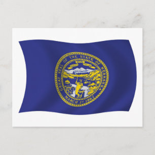 Postkarte Nebraska-Flagge
