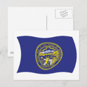 Postkarte Nebraska-Flagge (Vorne/Hinten)