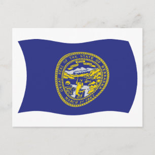 Postkarte Nebraska-Flagge