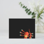 Postkarte "Neugierige Alien" (Stehend Vorderseite)