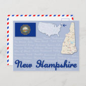Postkarte "New Hampshire" (Vorne/Hinten)