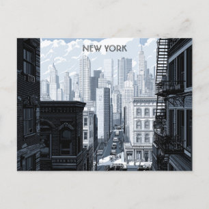 Postkarte New York Black and White Travel