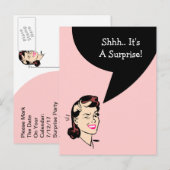 Postkarte Niedlich Zwinker Überraschungsparty Post (Vorne/Hinten)