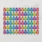 Postkarte - Niedliches Regenbogen Matryoshka Schüs (Vorderseite)