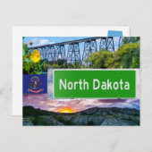 Postkarte Norddakota Landschaft (Vorne/Hinten)