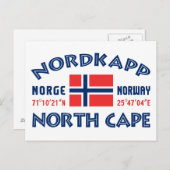 Postkarte NORDKAPP Norwegen (Vorne/Hinten)