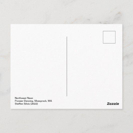 Postkarte Northwest Neon (Rückseite)
