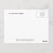 Postkarte Nr. 3 des anpassbaren Pferdes (Rückseite)