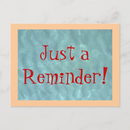 Postkarte nur eine Erinnerung! (Vorderseite)