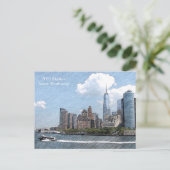 POSTKARTE NYC-SKYLINE Unter-MANHATTAN (Stehend Vorderseite)