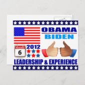 Postkarte: Obama/Biden - Kalender - Führung Postkarte (Vorne/Hinten)