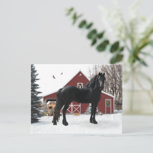 Postkarte "Oberon In Winter" (Stehend Vorderseite)