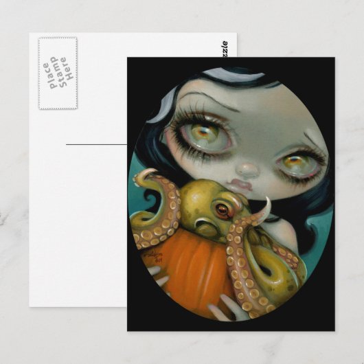 Postkarte "Octopus Pumpkin" (Vorne/Hinten)