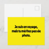 Postkarte ohne Verdienst (Vorne/Hinten)