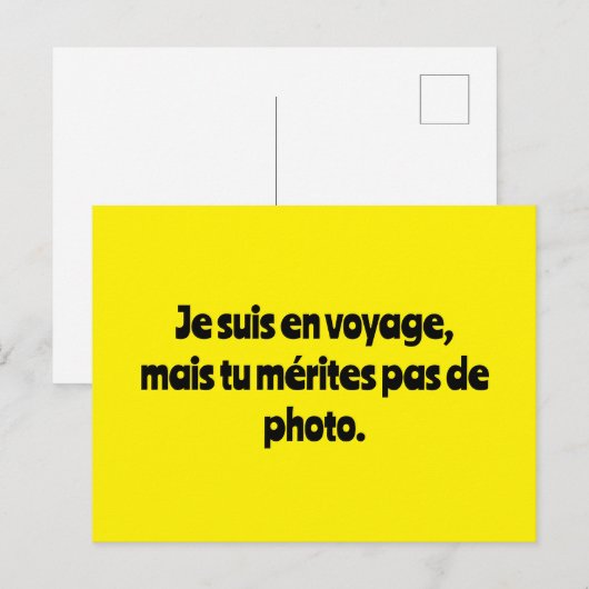 Postkarte ohne Verdienst (Vorne/Hinten)