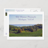 Postkarte, "OLD MISSION PENINSULA/MICHIGAN" Postkarte (Vorne/Hinten)