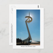 Postkarte, olympischer Park, Barcelona, Spanien, Postkarte (Vorne/Hinten)