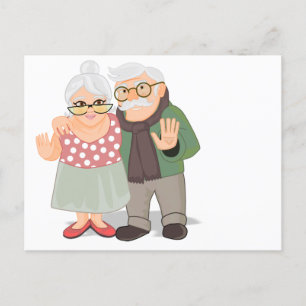 Postkarte Oma und Opa