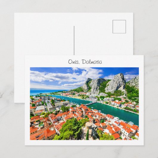 Postkarte Omis Dalmatien (Vorne/Hinten)