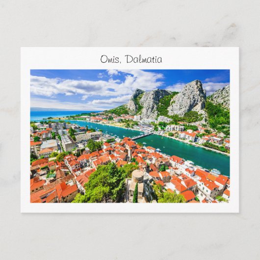 Postkarte Omis Dalmatien (Vorderseite)