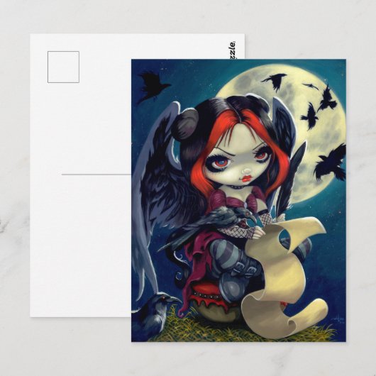 Postkarte "Once Upon a Midnight Dreary" (Vorne/Hinten)