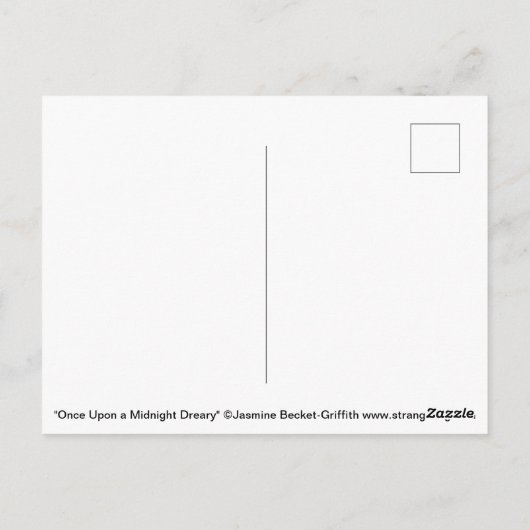 Postkarte "Once Upon a Midnight Dreary" (Rückseite)