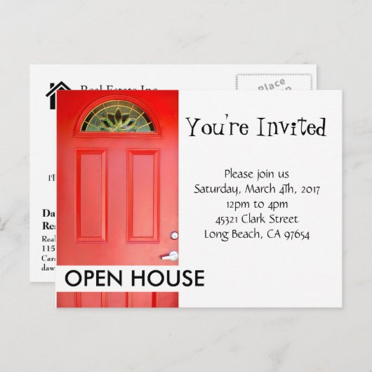 Postkarte "OPEN HOUSE" (Vorne/Hinten)