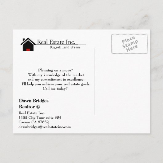 Postkarte "OPEN HOUSE" (Rückseite)