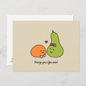 Postkarte "Orange You a Fine Pear" (Vorne/Hinten)