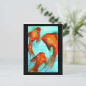 Postkarte Orientalischer Fisch von Sacha Grossel A (Stehend Vorderseite)