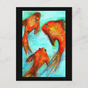 Postkarte Orientalischer Fisch von Sacha Grossel A