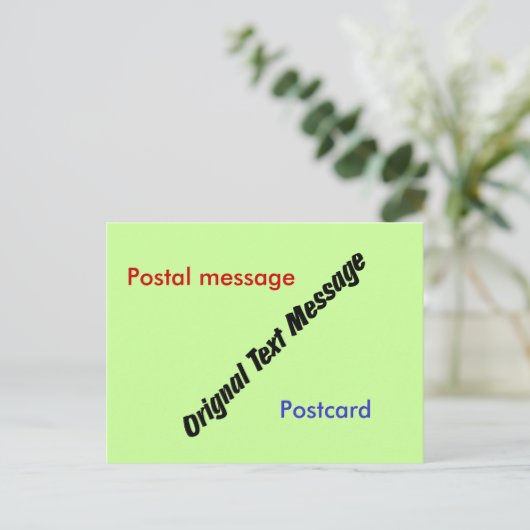 Postkarte - Originaltext (Stehend Vorderseite)