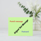 Postkarte - Originaltextnachricht (Stehend Vorderseite)