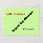 Postkarte - Originaltextnachricht (Vorderseite)
