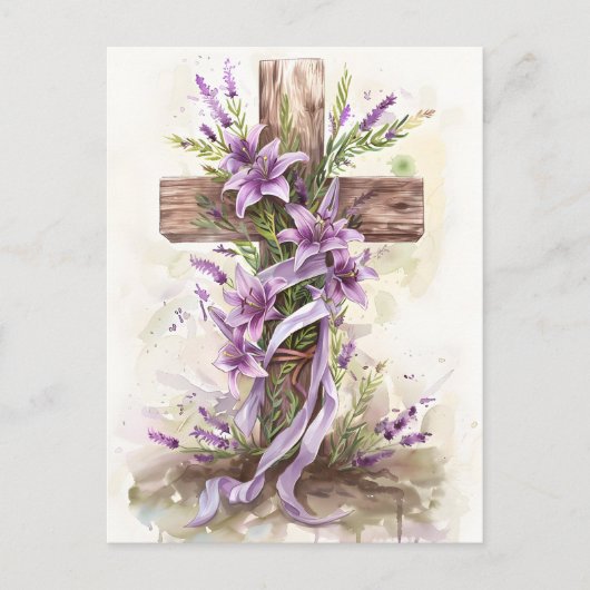 Postkarte Osterkreuz (Vorderseite)