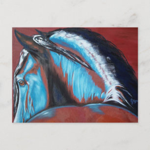 Postkarte "Out of the Blue Horse Art"