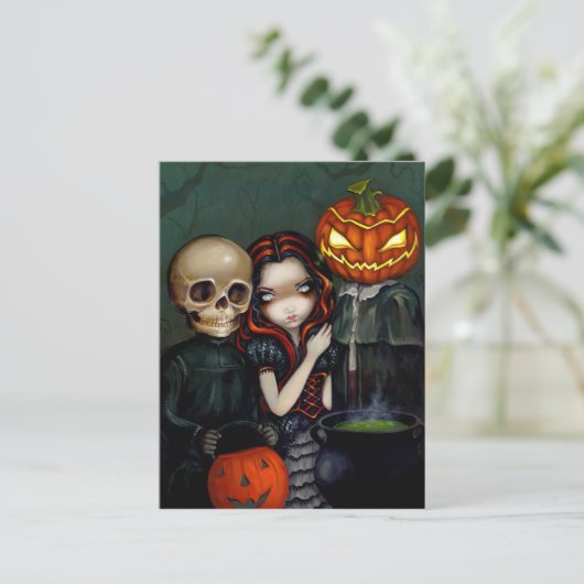 Postkarte "Out Trick-or-Treating" (Stehend Vorderseite)