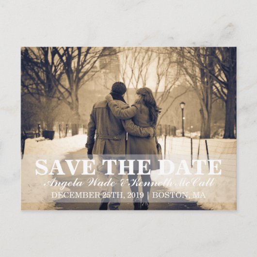 Postkarte - Paar Save the Date (Vorderseite)