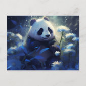 Postkarte Panda Blaues Licht (Vorderseite)