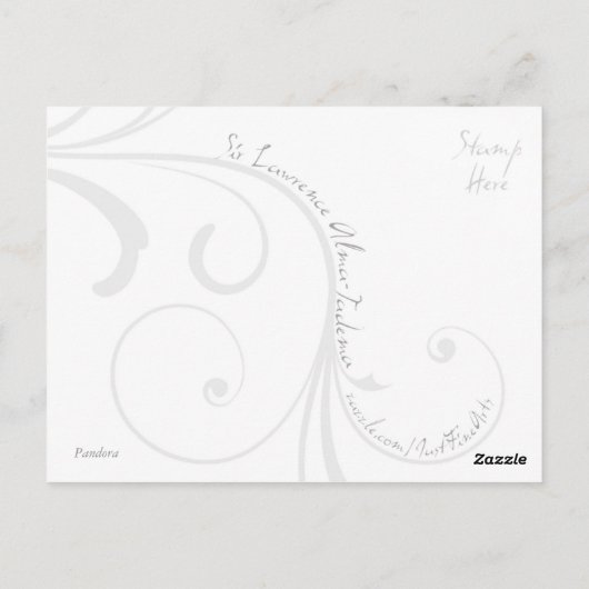 Postkarte Pandora (Rückseite)