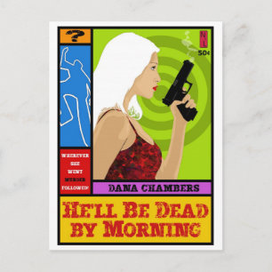 Postkarte Paperback: Er wird morgens tot sein