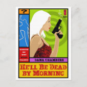 Postkarte Paperback: Er wird morgens tot sein (Vorderseite)
